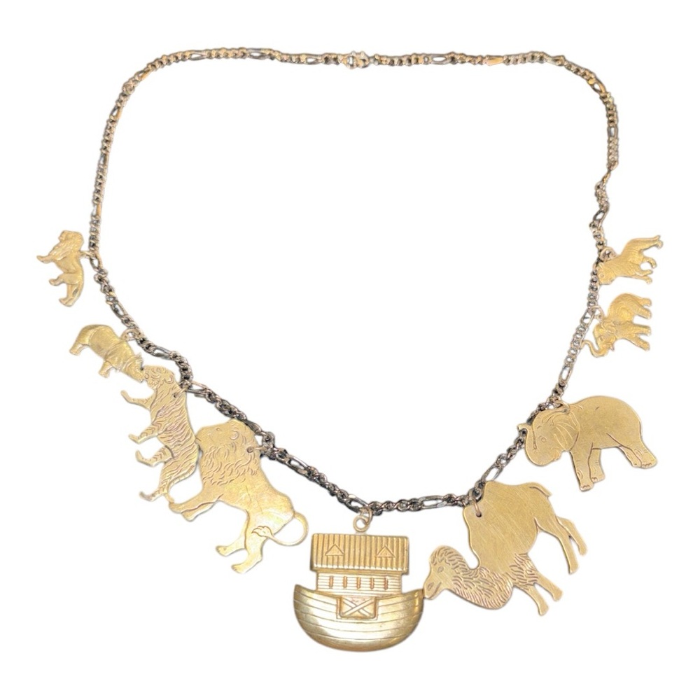 Noah’s Ark charm necklace. Lions, tigers, rhinos, camels, & elephants oh my! JB1